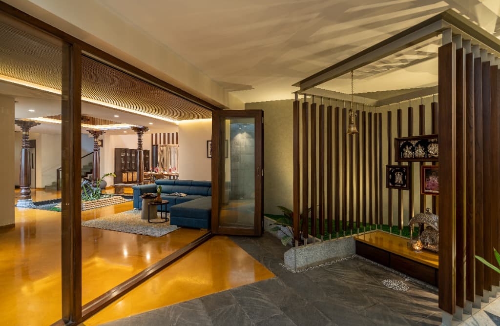Timber-Slatted Puja Pavilion