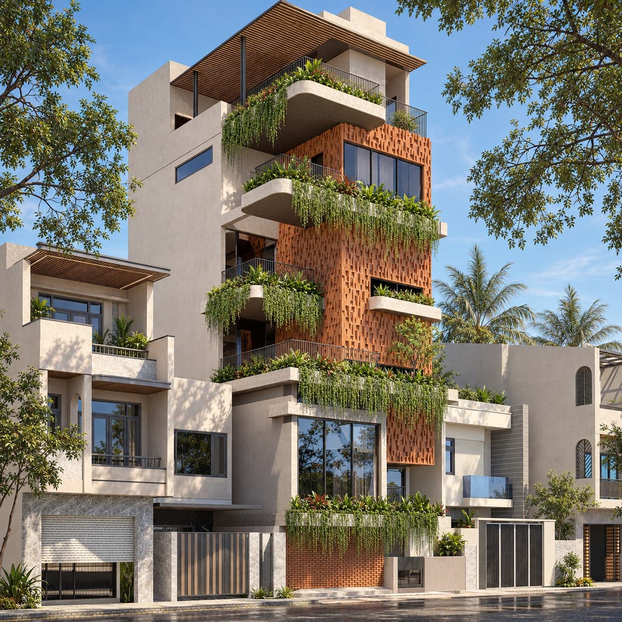 Architectural detail and fenestration render