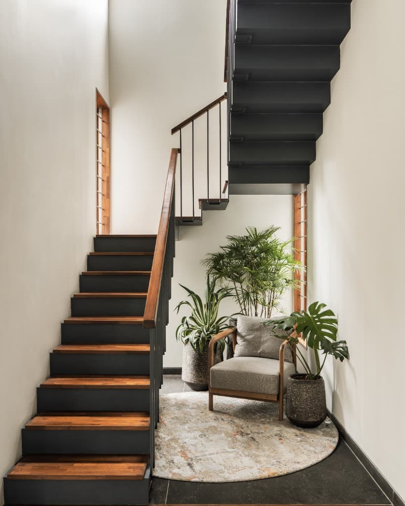 Stairwell Reading Lounge & Indoor Planters