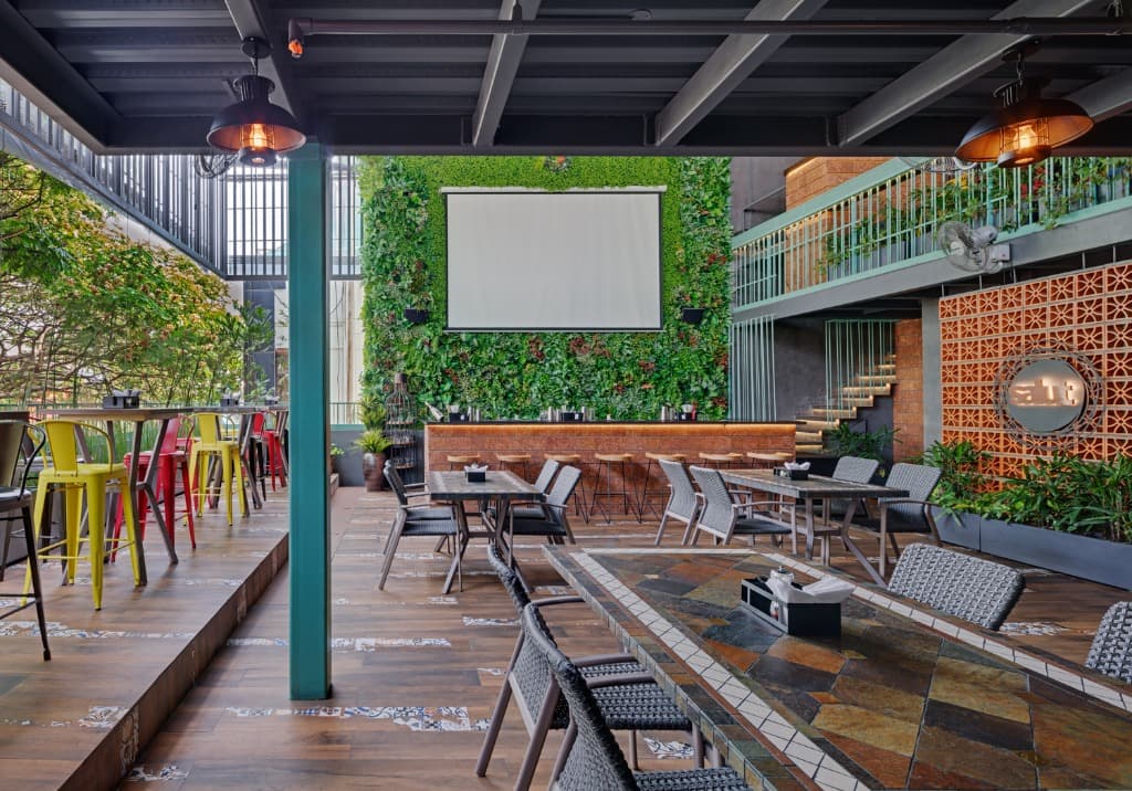Living Green Wall & Raised Timber Deck