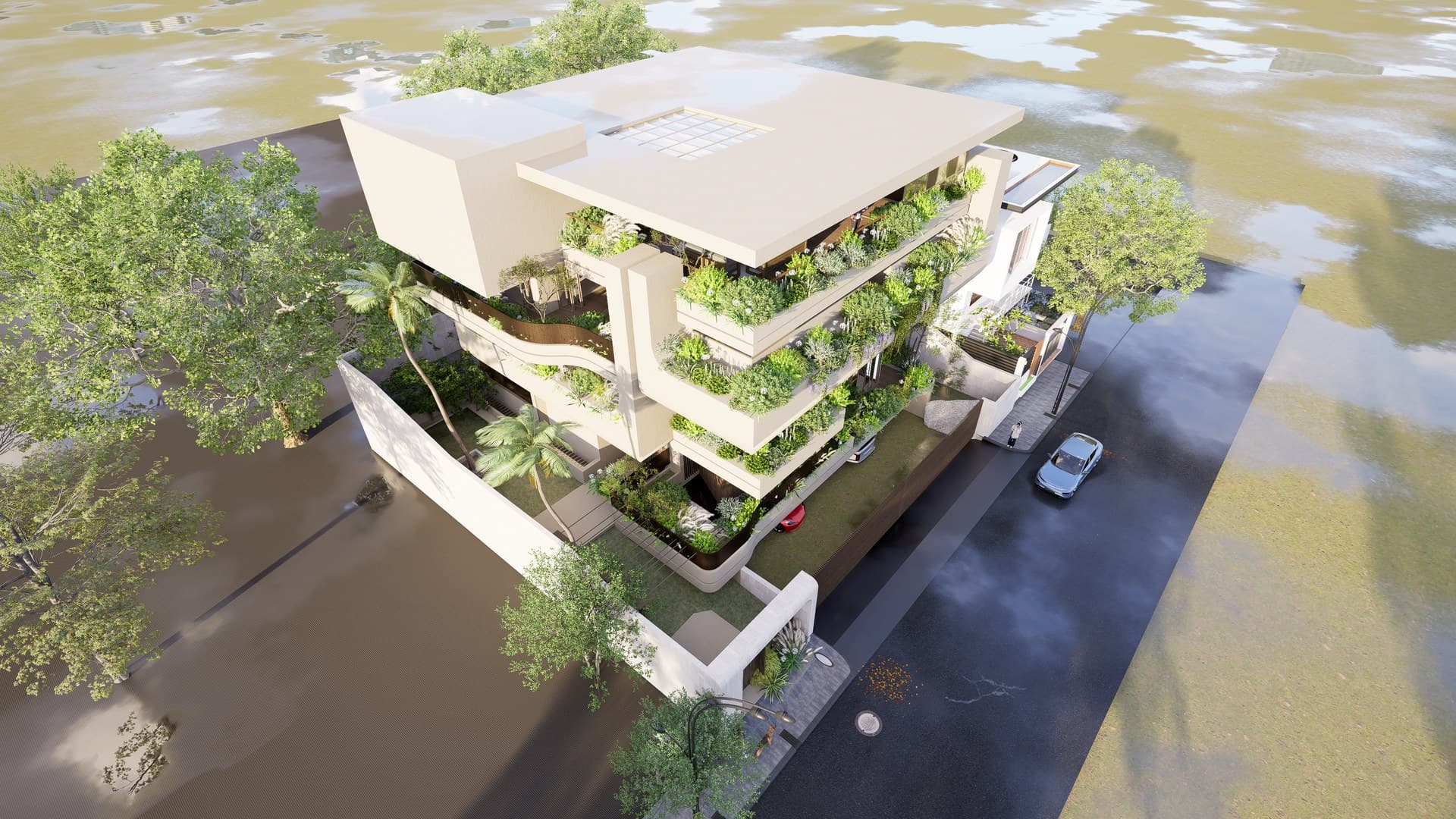 Facade articulation and screening
